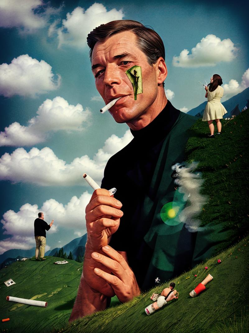 00029-1293246551-collage a man smoking a cigarette on top of a green hill.png